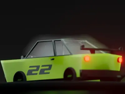low poly car Free low-poly 3D model