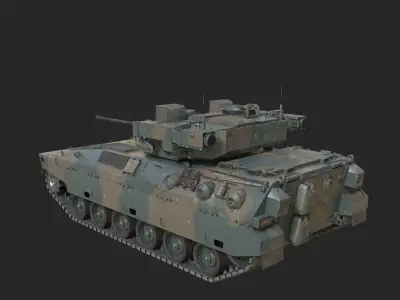 2 coatings of JSDF Type 89 Infantry fighting vehicle Low-poly 3D model