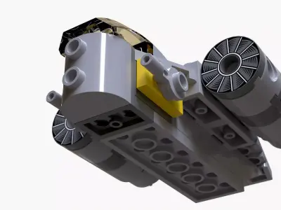 Lego Razor Crest Low-poly 3D model