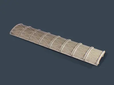 Rail Panel Low-poly 3D model