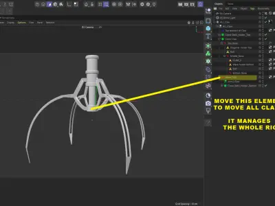Metal Claw 10 with RIG 3D model