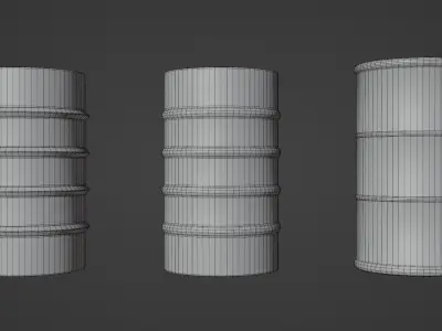Rusty Metal Barrels 3D model