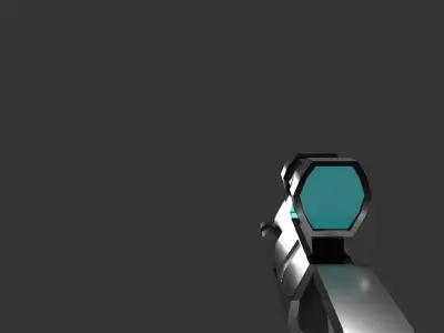 Sci-Fi Style Sniper Rifle Low-poly 3D model