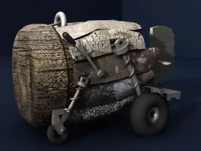 Car jungle concept  3D model
