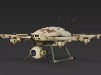 Desert Tactical Recon Drone 3D Model Low-poly 3D model