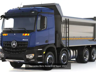 Collection of industrial trucks Mercedes-Benz Arocs 3D Model Pack
