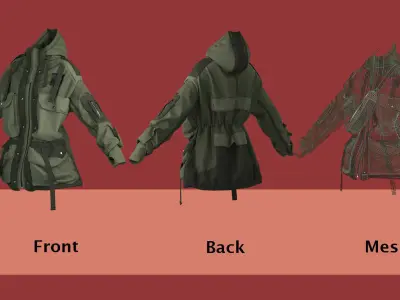 Army Female Outfit PLUS Video Tutorial 3D model