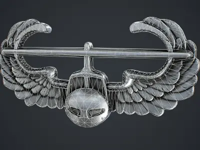 Air Assault Badge Low-poly 3D model