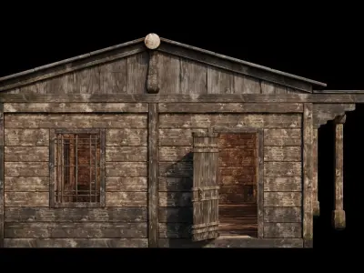 Medieval Houses 46- 4K Textures Game Ready Low-poly 3D model