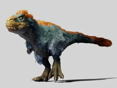 Tyrannosaurus rex Low-poly 3D model 6