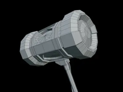 Power Hammer Free low-poly 3D model