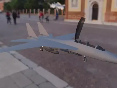 F-14 Tomcat Low-poly 3D model