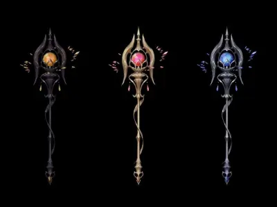 Relic Scepter Low-poly 3D model