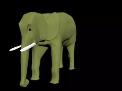 elephant 3d model maya scene 3D model