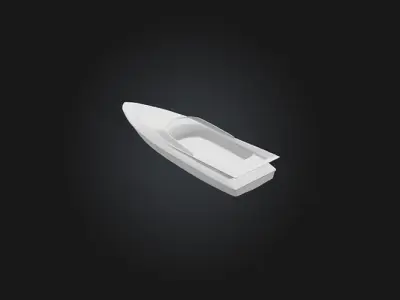 Hull for a high speed RC boat  designed for 3D printing 3D print model