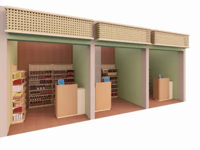 Booth Store 2 3D model