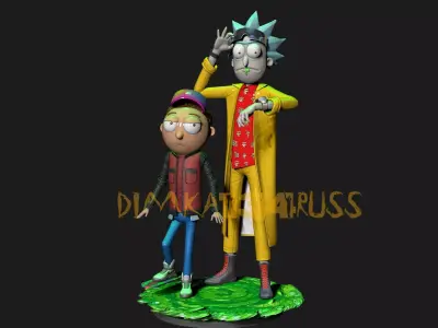 Rick and Morty stl 3D print model