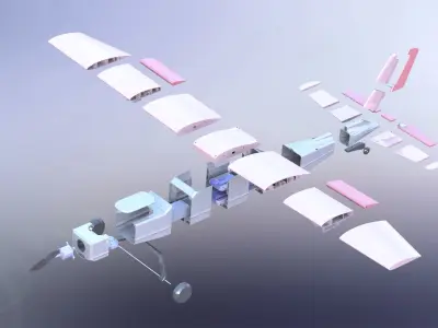 fully 3d printable RC aircraft - Cessna 152 3D print model