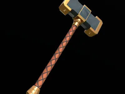 War Hammer Stylized PBR Low-poly 3D model purchase
