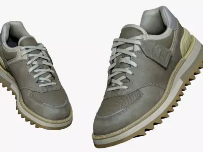 001251 greenishgray shoes new balance 3D model