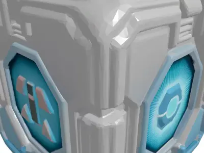 Futuristic Energy Core Cube 3D model