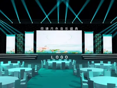 Conference stage design 3D model get