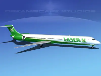 McDonnell Douglas MD80 Laser 3D model
