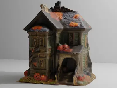 Halloween House 2 Low-poly 3D model