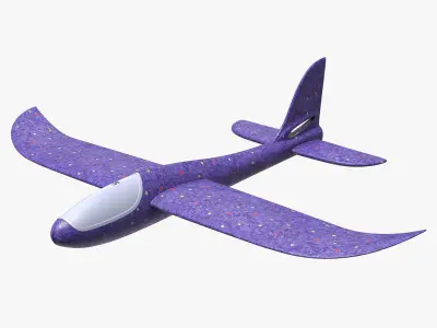 Foam Glider Airplane Toy 3D model