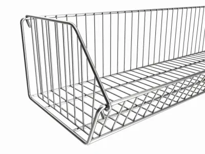 Store Wire Basket Shelf 3D model