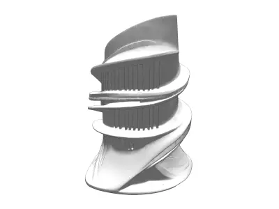 Modern Lines Pencil Holder Inspired by contemporary architecture 3D print model