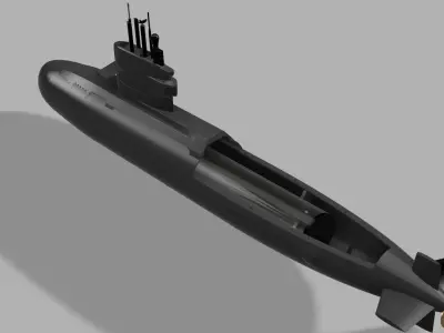 Dutch Swordfish class submarine for rc 1-50 scale 3D print model