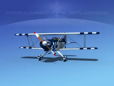 Acro Sport II Biplane 3D model shop