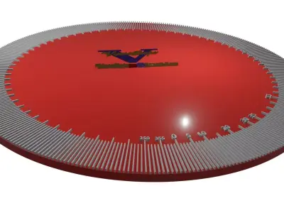 Protractor 360 degrees 3D model