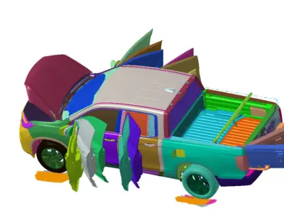 Honda Ridgline 2017 Vehicle 3d scan model 3D model