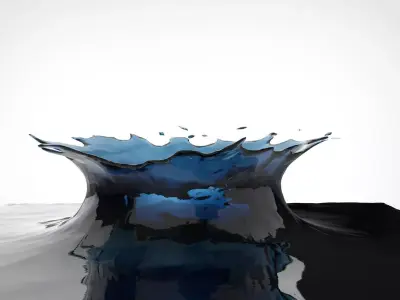 Water splash 3D model get