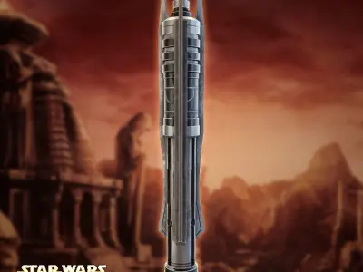 Darth Revan Lightsaber 3D Model Lowpoly Low-poly 3D model