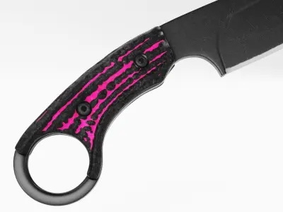 Tactical Combat Knife - Military - Karambit Style 01 Pink Low-poly 3D model
