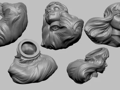 Hatters Head- Toy model to print Part 01 Free 3D print model Free 3D print model
