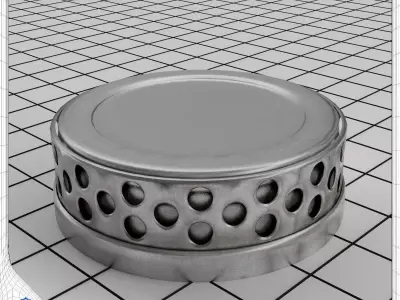 Metal Collar Display Stand Turntable 3D model