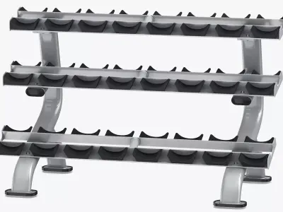 Dumbbell Rack 01 3D model