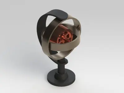 Gyrocsope gold sculpture Free 3D model