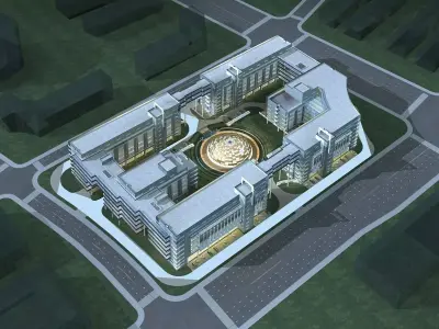 Museum Building 3D model 7