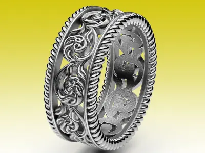 Ring Wedding Filigree 3D print model