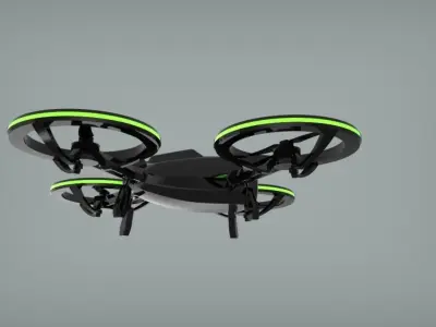 X-Black Drone - Quadcopter Free 3D print model