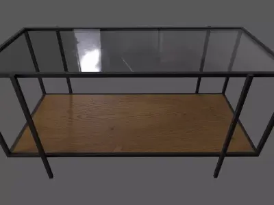 Industrial Coffee Table Low-poly 3D model