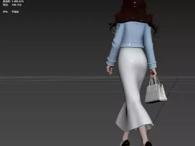  Chinese Style - Female Model - Scene 1 3D model
