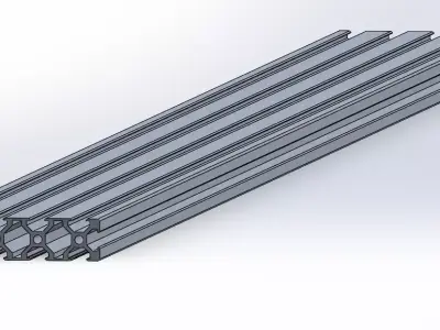 V-Slot 2080 Aluminum Profile Engineering Standard 3D model 3D model