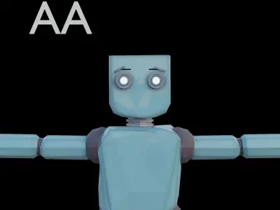 Blizmo Cute Robot Low-poly 3D model