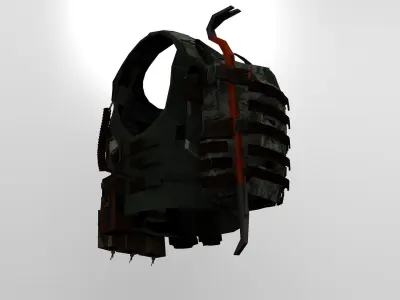 Bullet Proof Vest Protection and stuff Low-poly 3D model